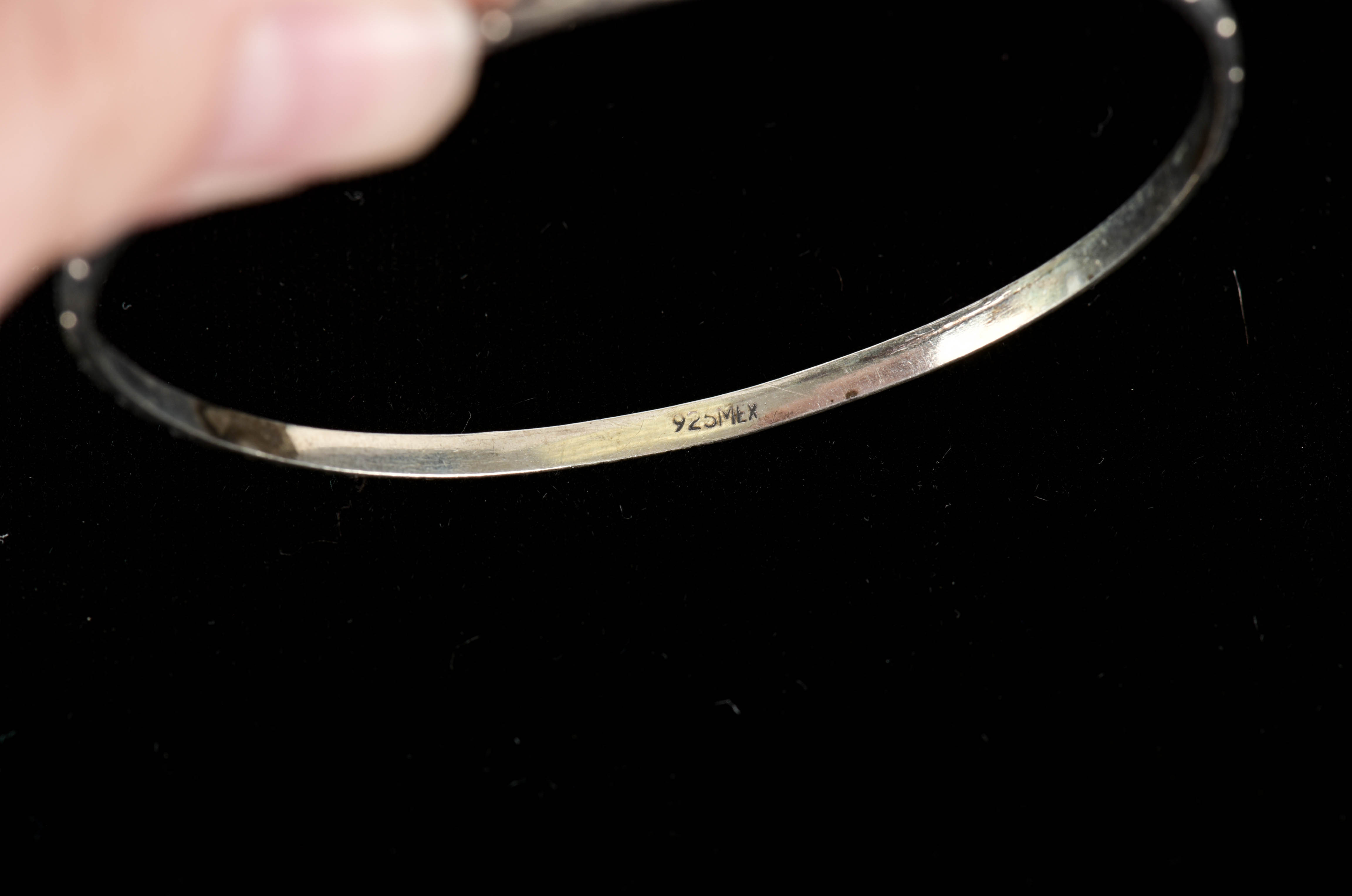 Five Sterling Silver Bangle Bracelets