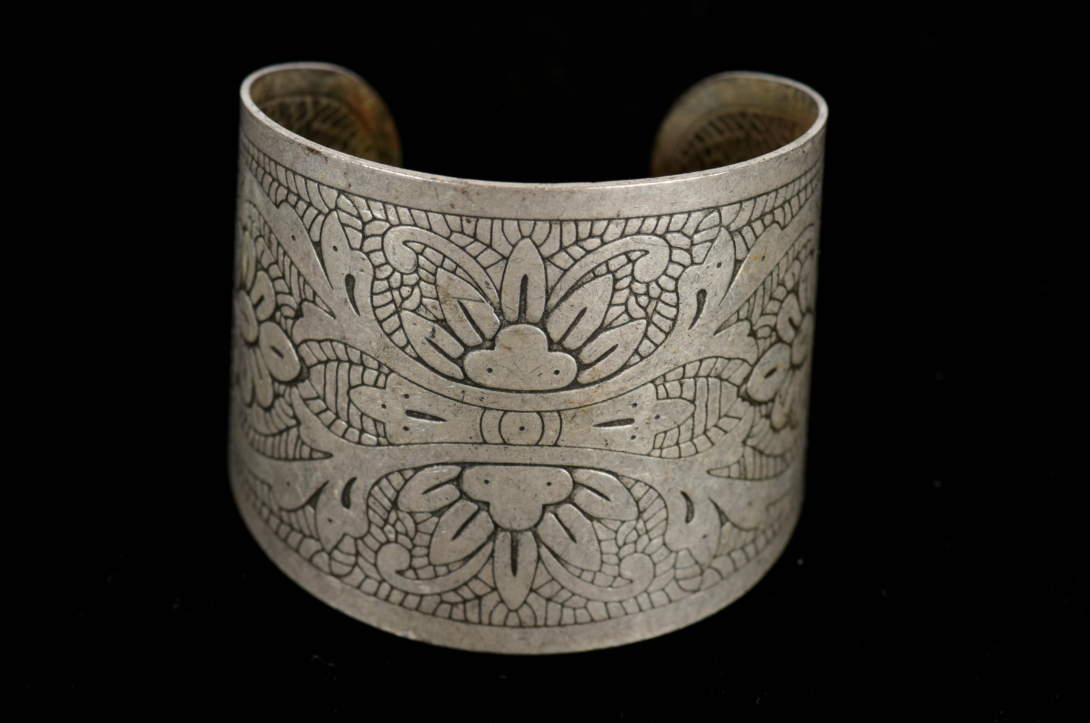 Four Silver Tone Cuff Bracelets