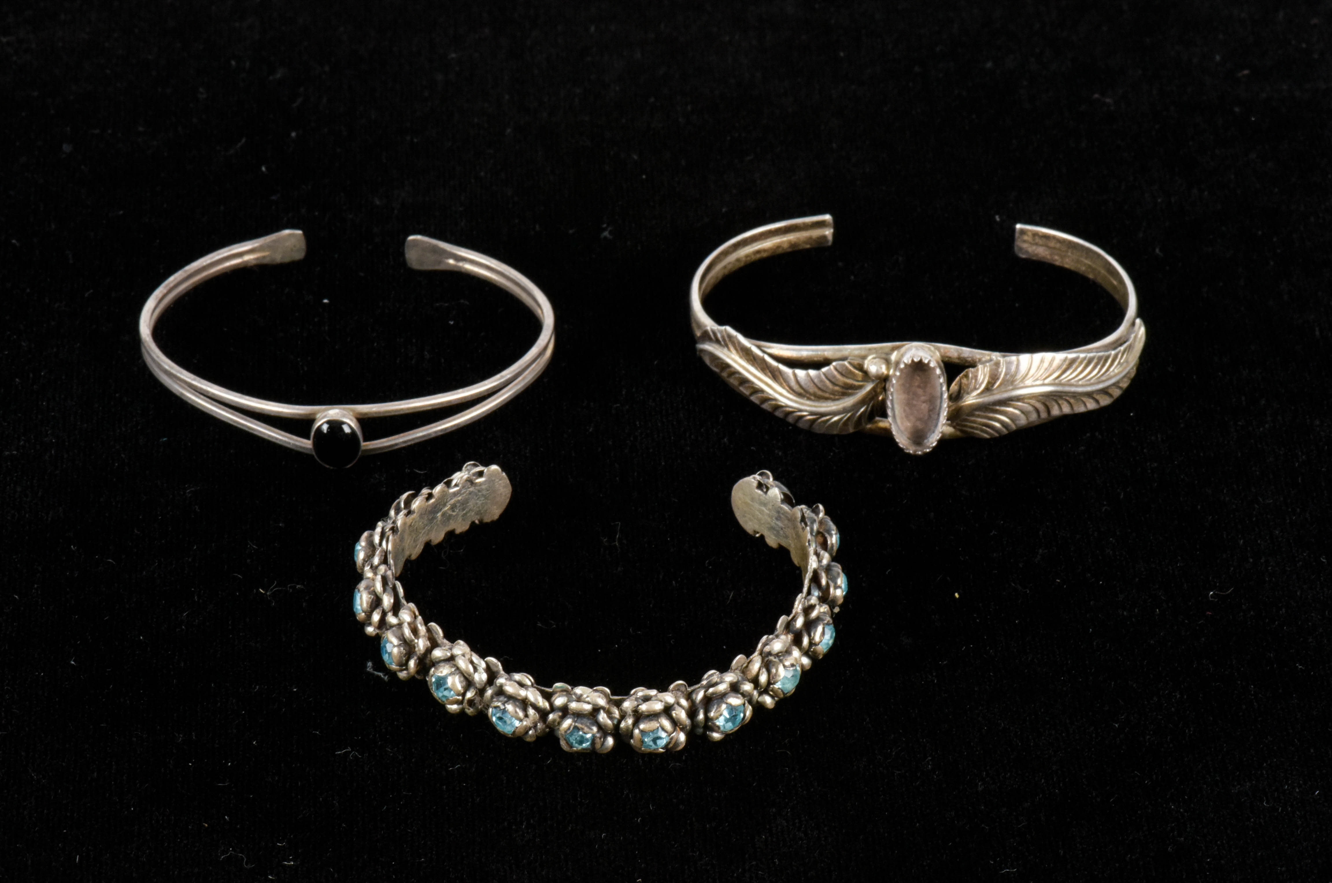 Three Sterling Silver Cuff Bracelets