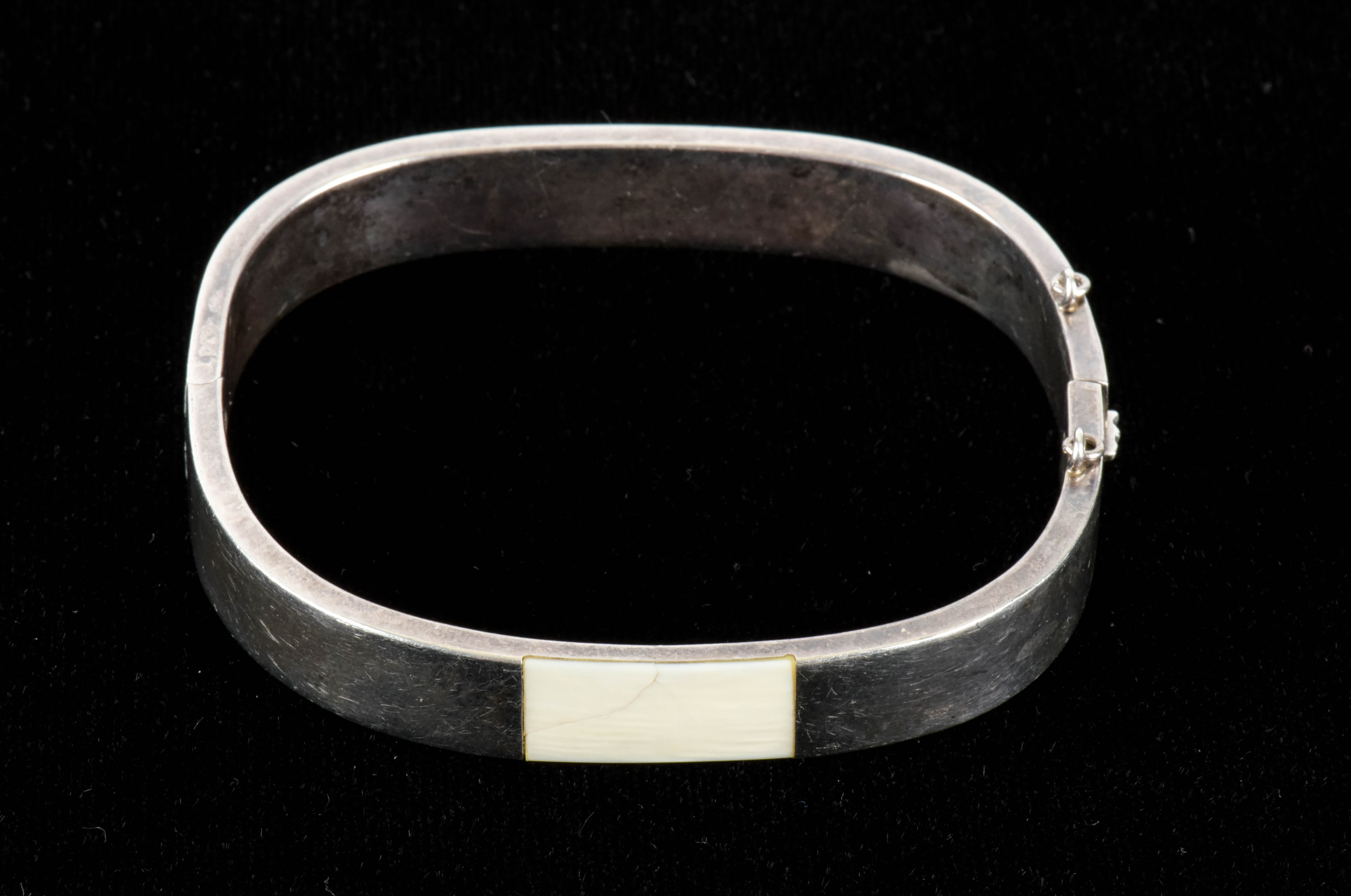 Sterling Silver Bracelets with Inlaid Shell