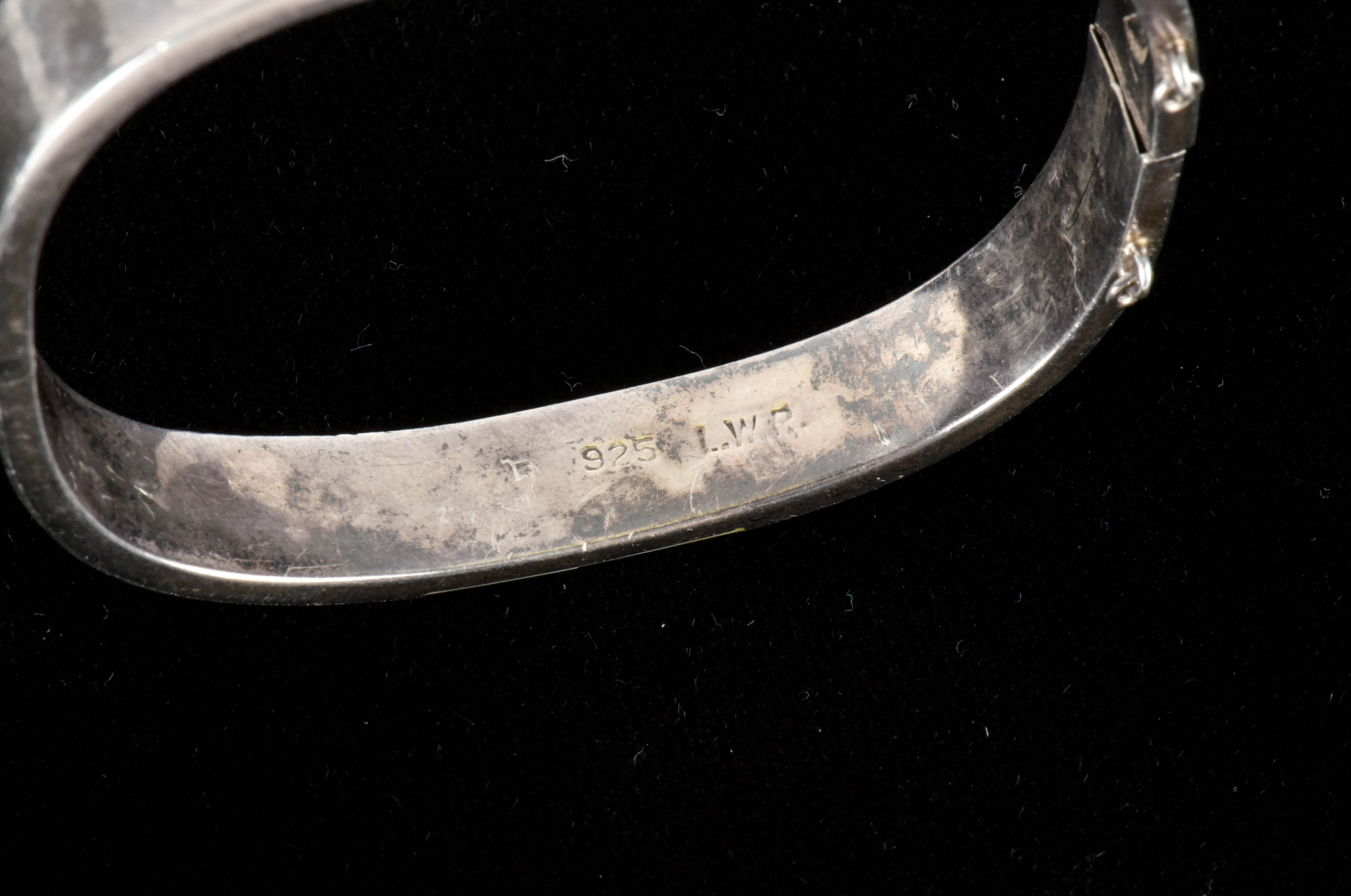 Sterling Silver Bracelets with Inlaid Shell