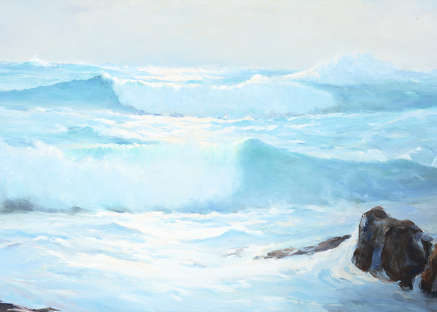 F.M. Moore Signed Original Oil Painting "Sea Rhythm"