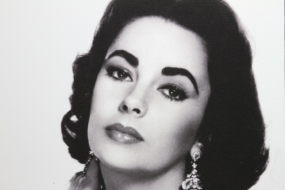 Pair of Black and White Offset Lithographs of Paul Newman and Liz Taylor