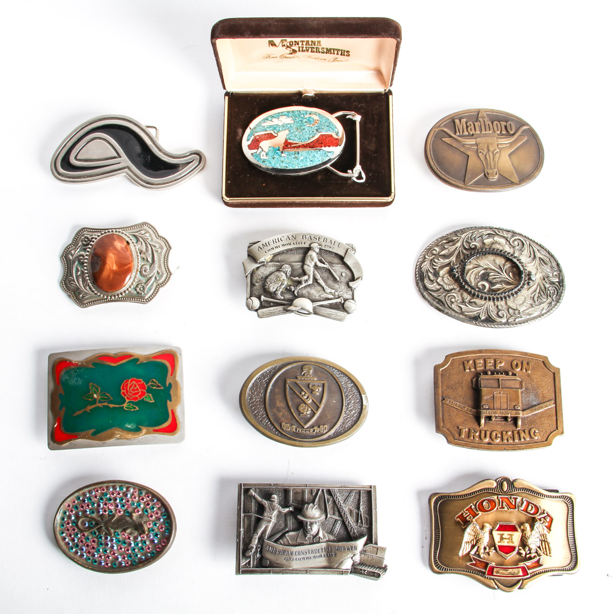 Generous Collection of Vintage Belt Buckles