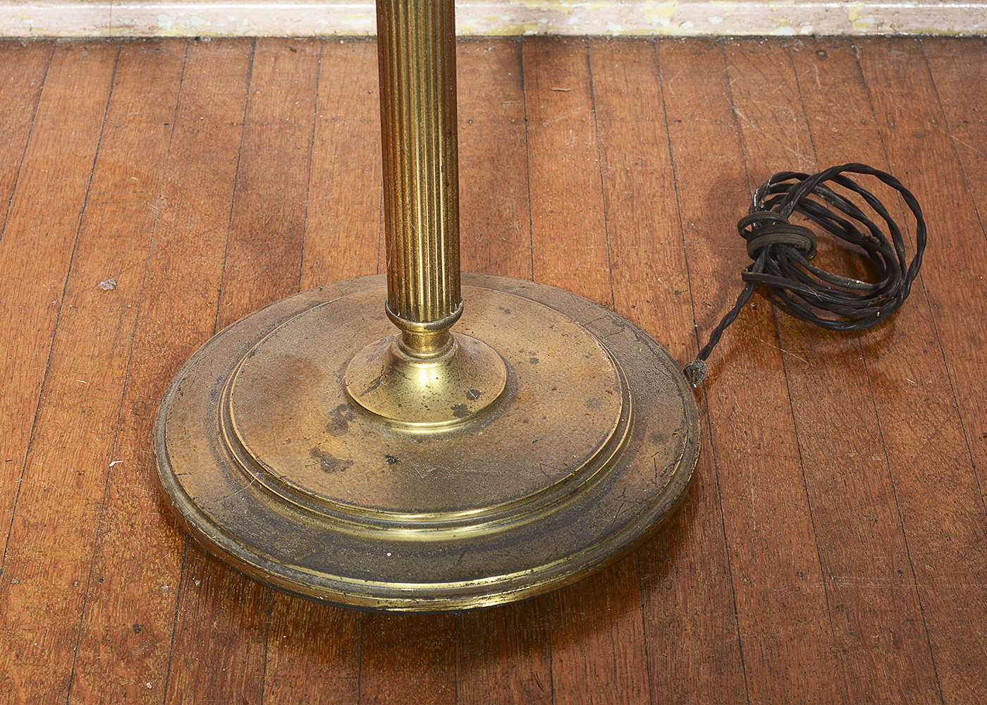 Brass Tone Swing Arm Floor Lamp