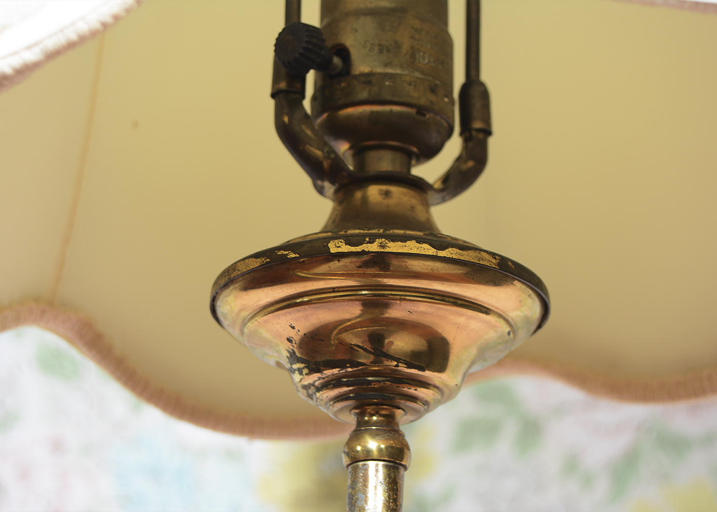 Brass Tone Swing Arm Floor Lamp