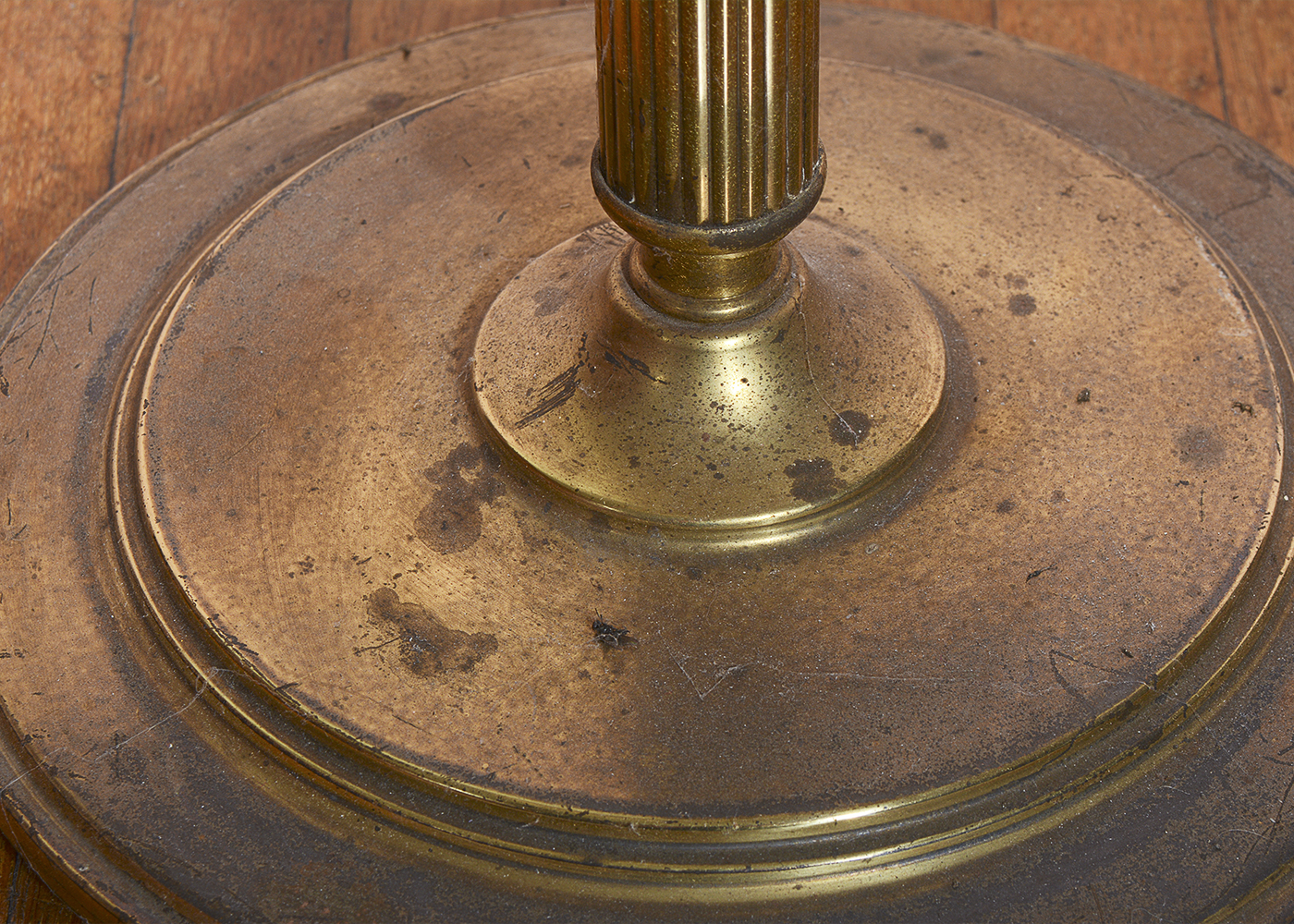 Brass Tone Swing Arm Floor Lamp