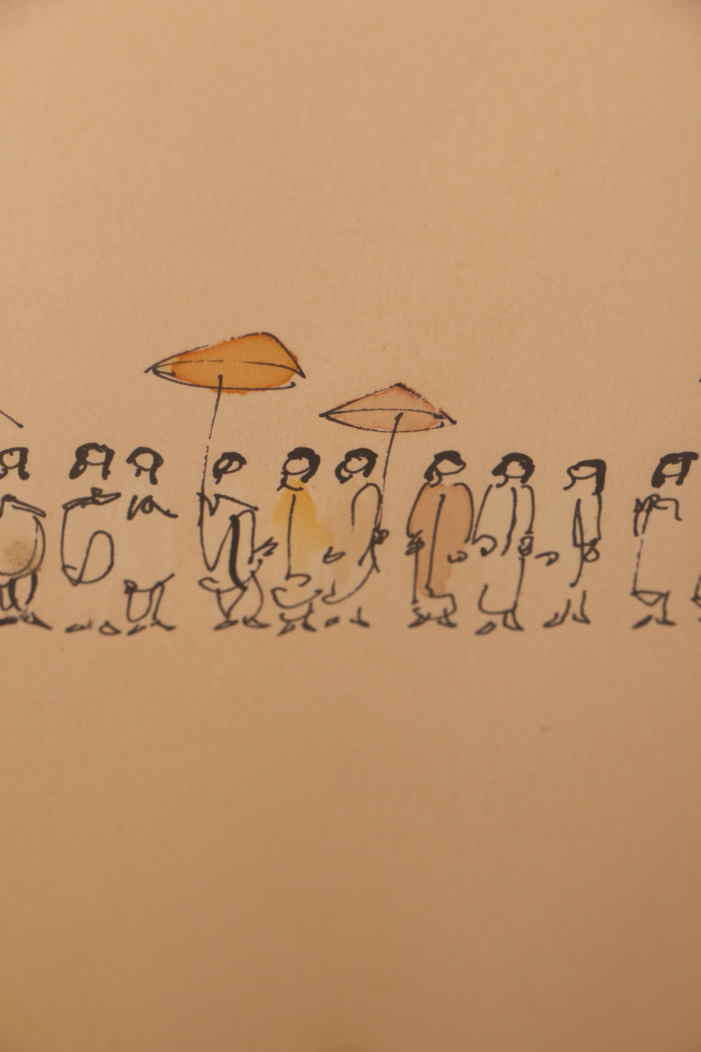 Maria Von Kohler Watercolor and Ink Drawing