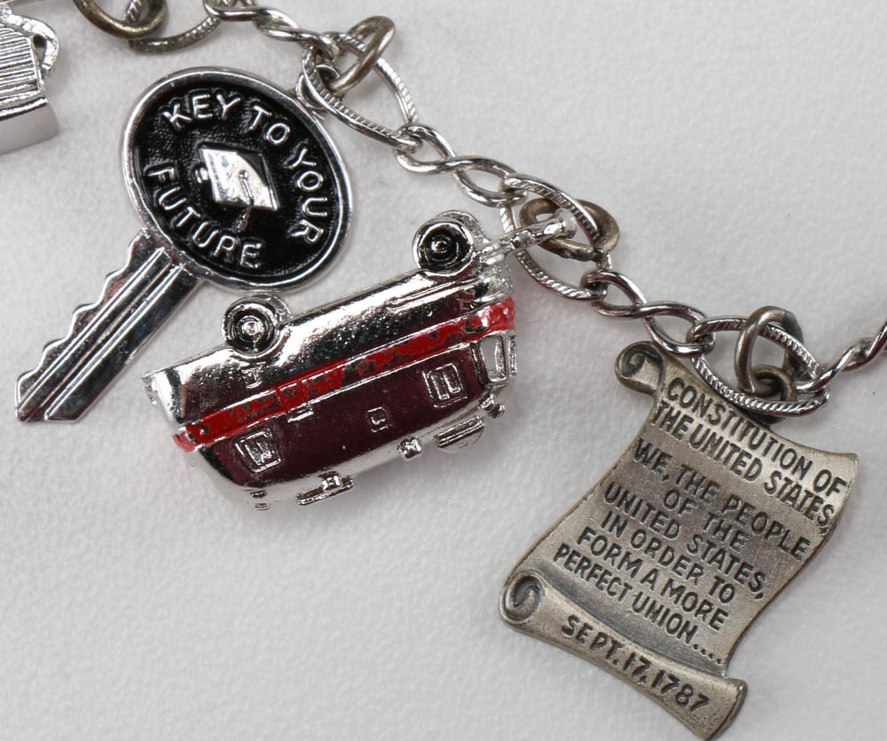 Sterling Silver Charm Bracelet and Pendant Necklace