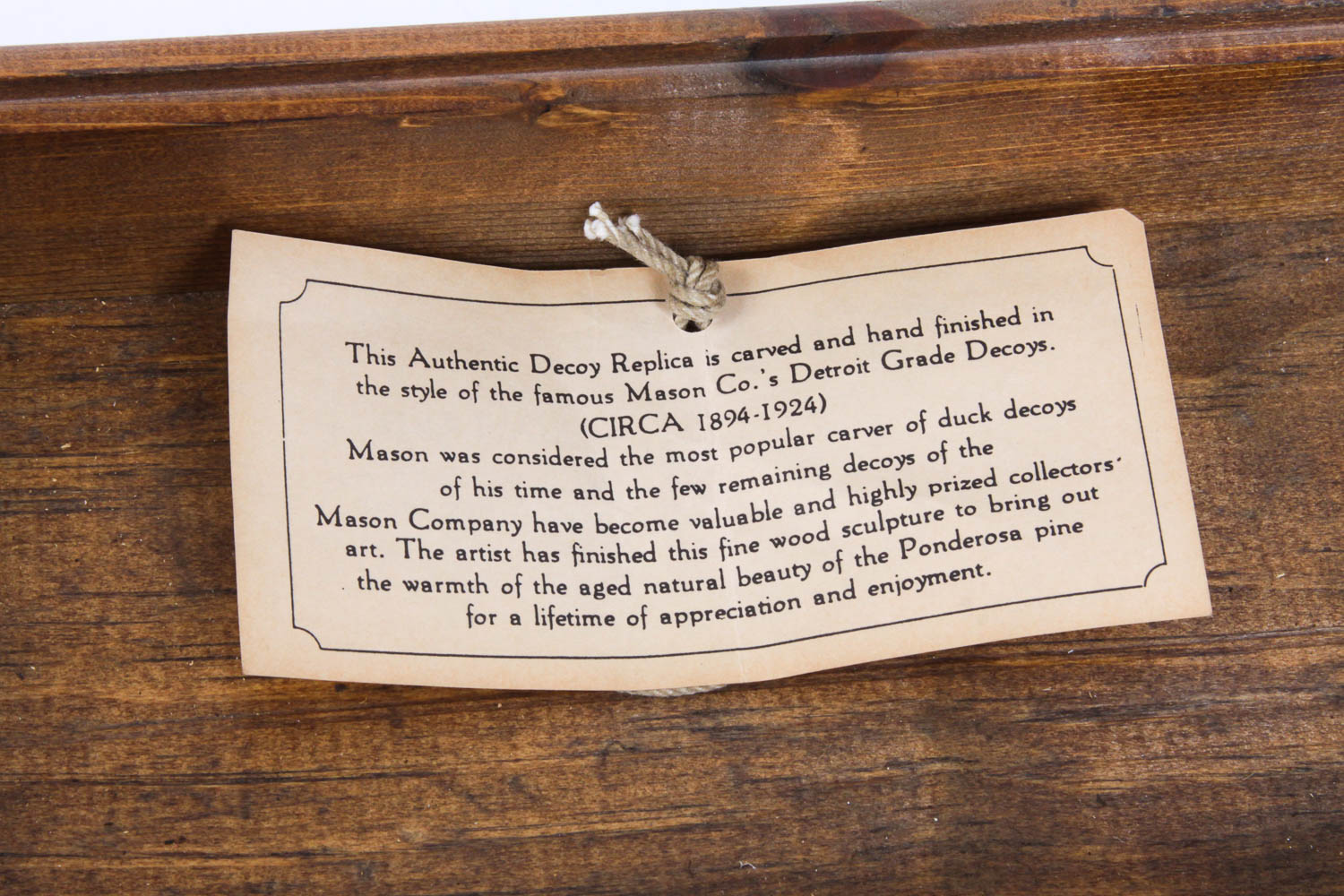 Replica Mason Co. Duck Decoy Decorative Box