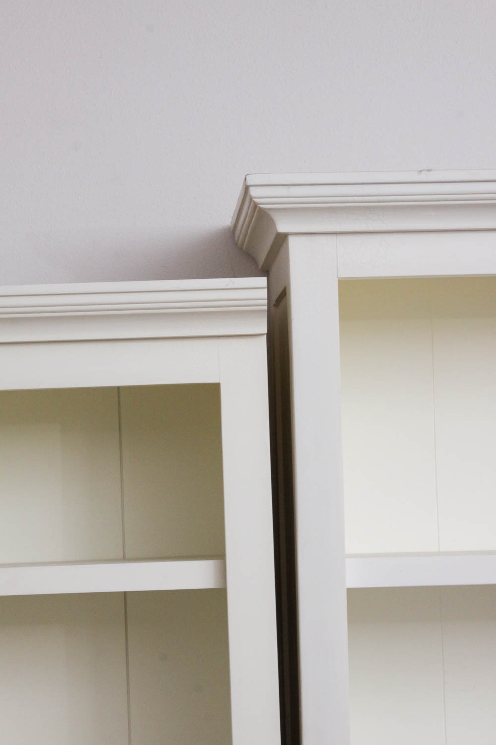 Three-Piece Painted Wood Bookcase