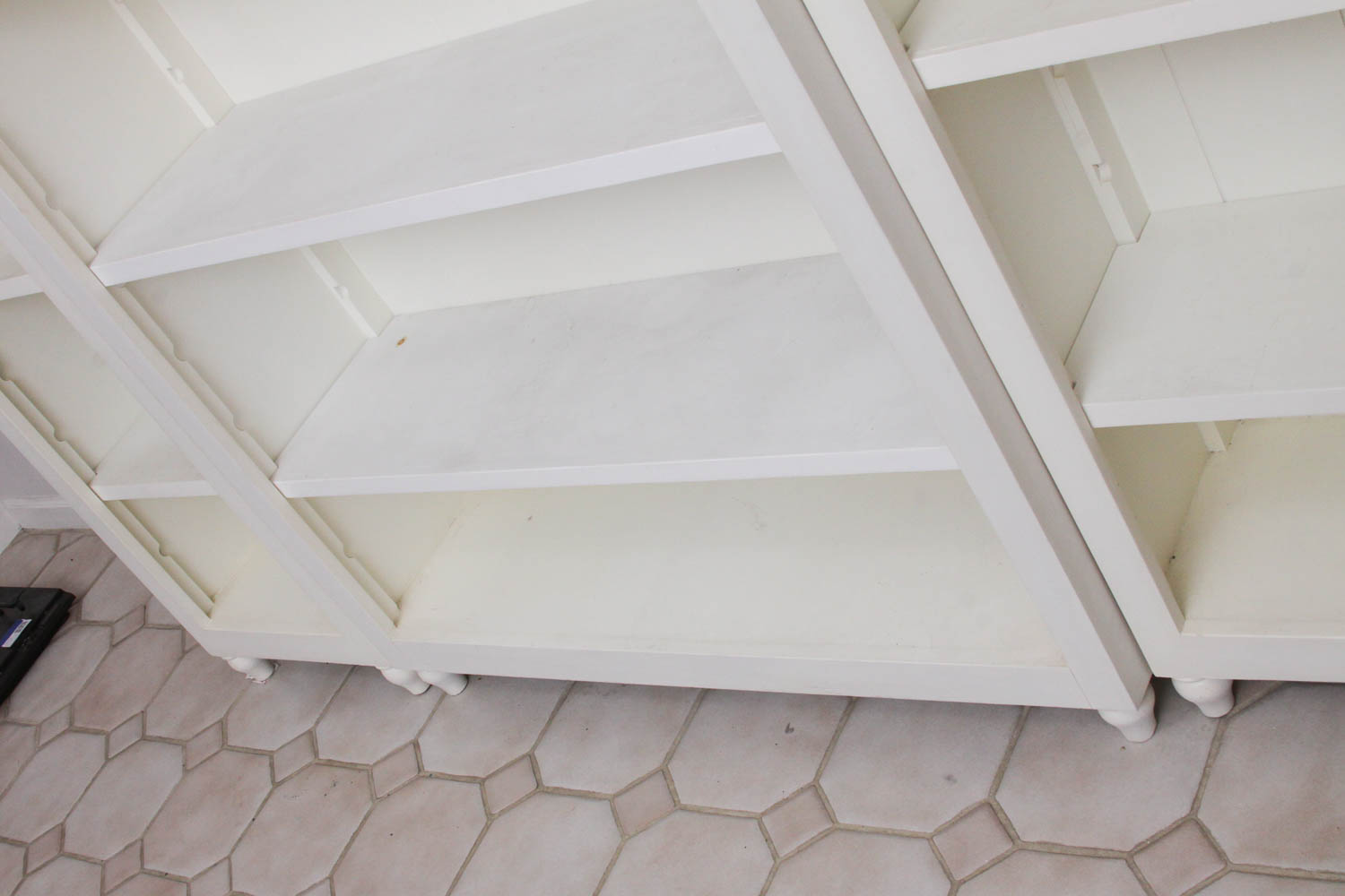 Three-Piece Painted Wood Bookcase