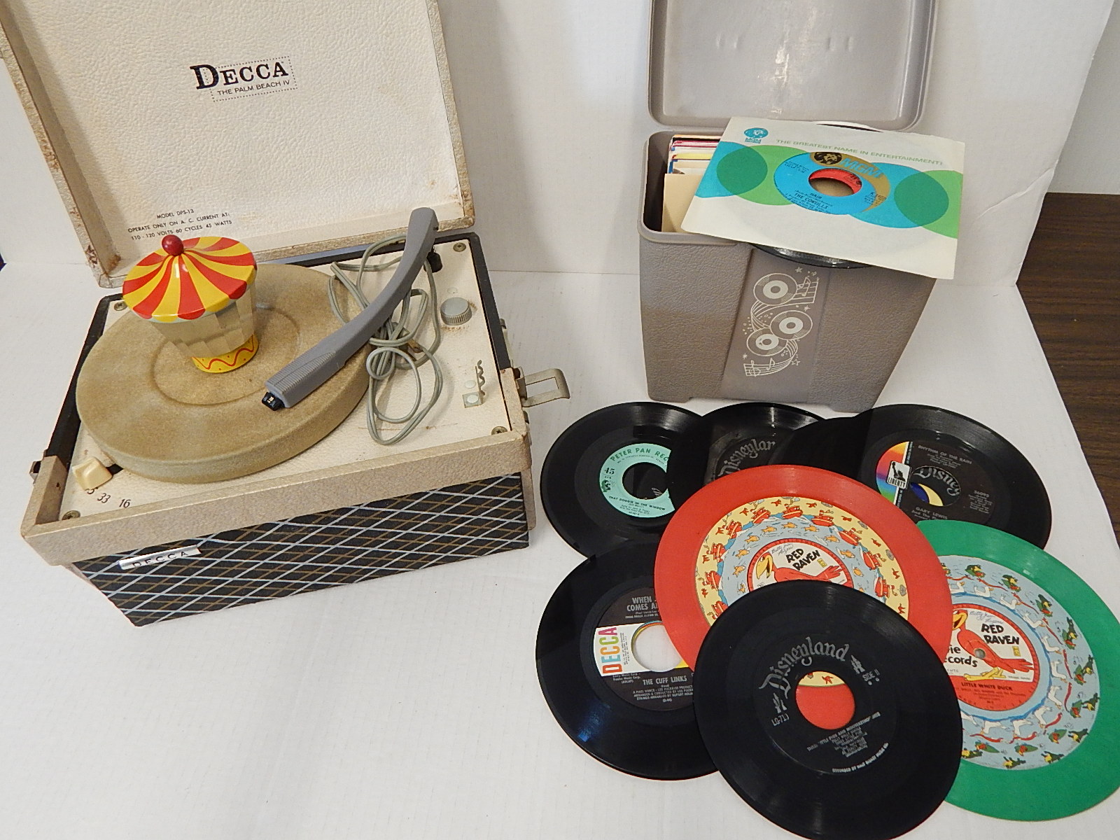 DECCA Model DPS-13 Record Player With Records