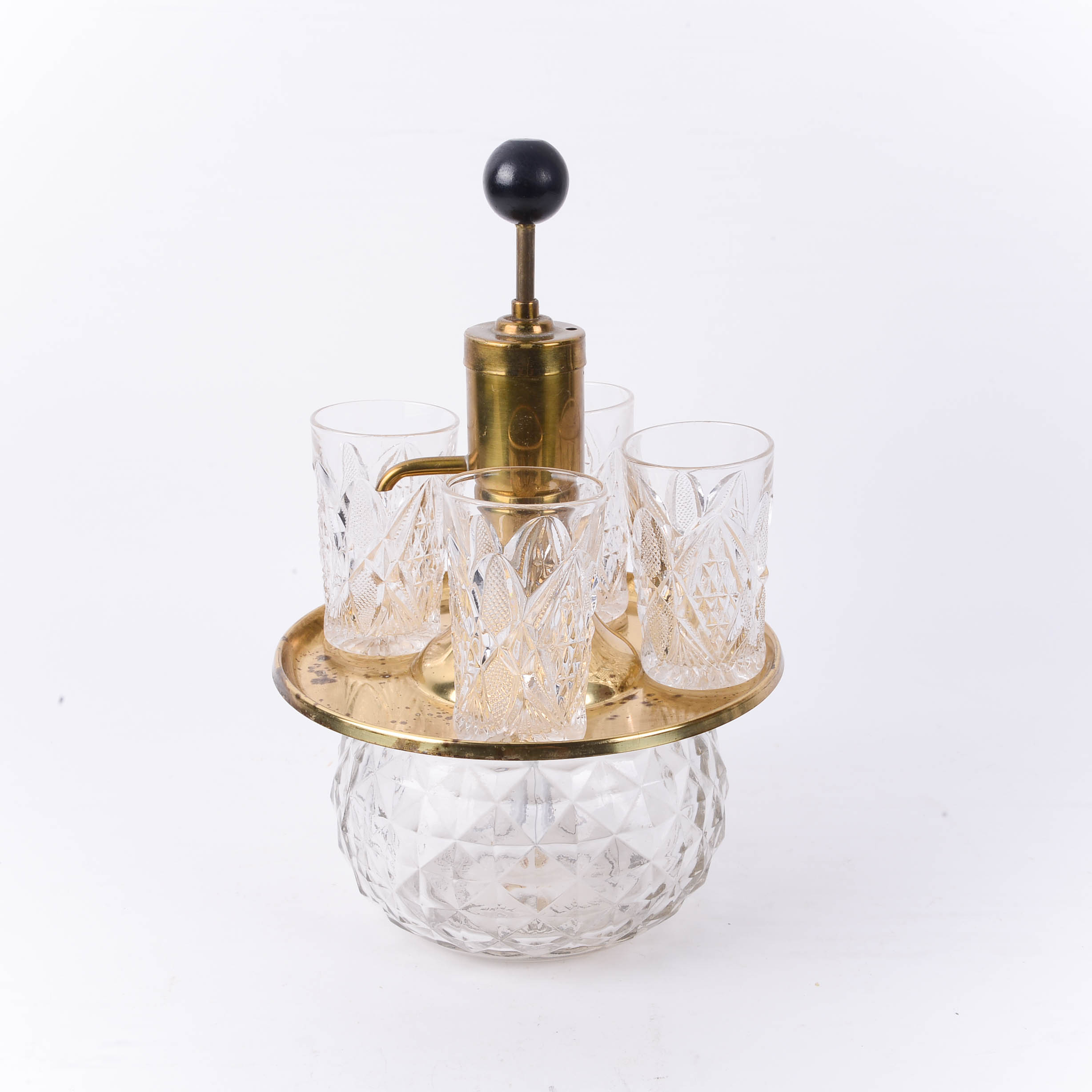 1960s Park Industries Merry-Go-Round Revolving Bar with Tumblers