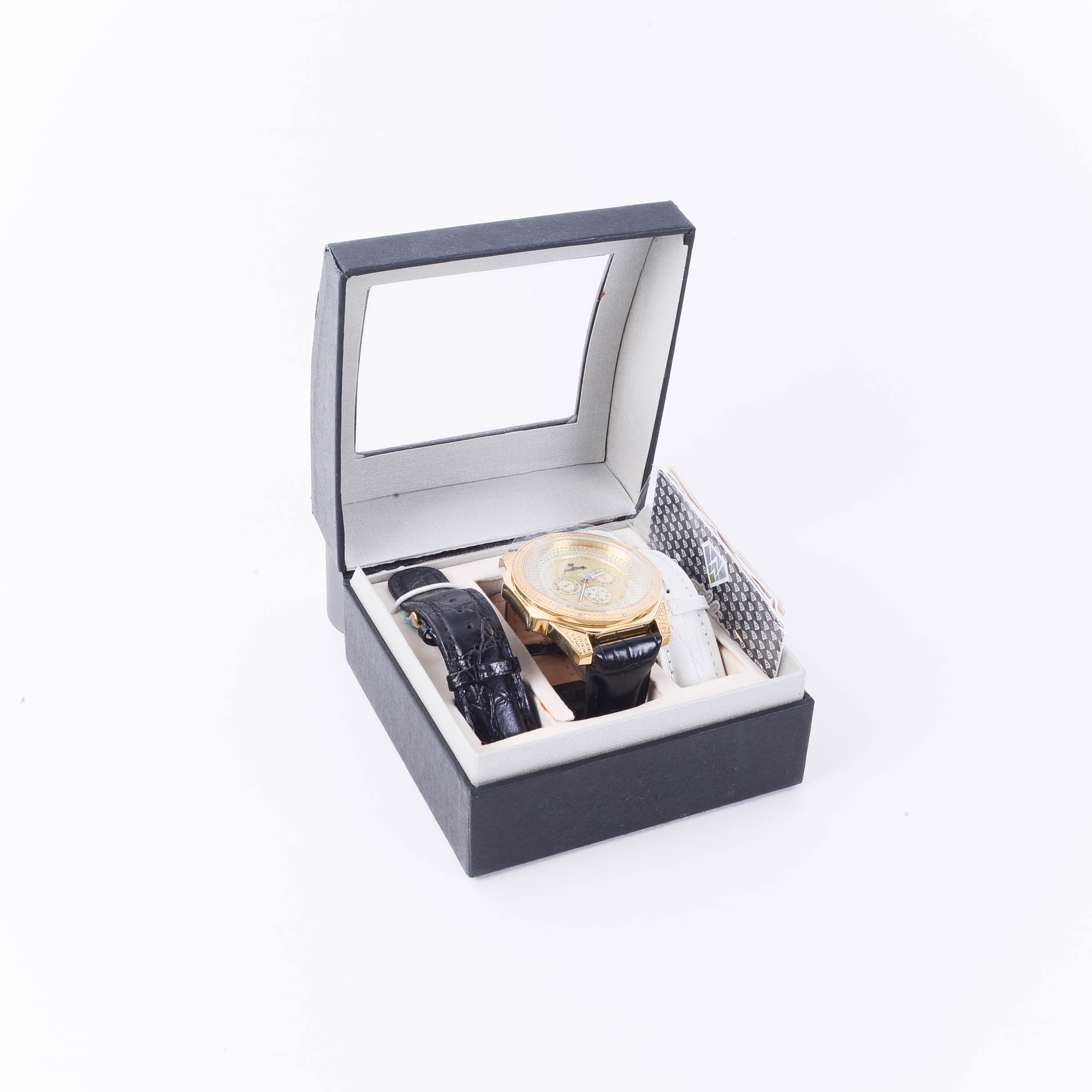 JustBling Diamond Bezel Chronograph Watch JB-6212