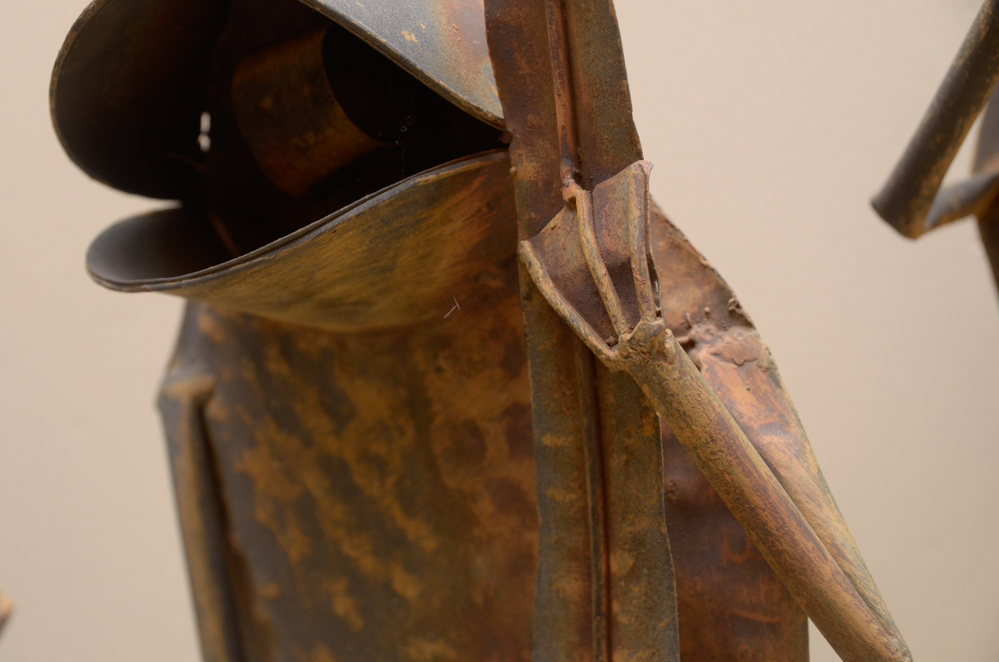 Trio of Metal Frog Musicians