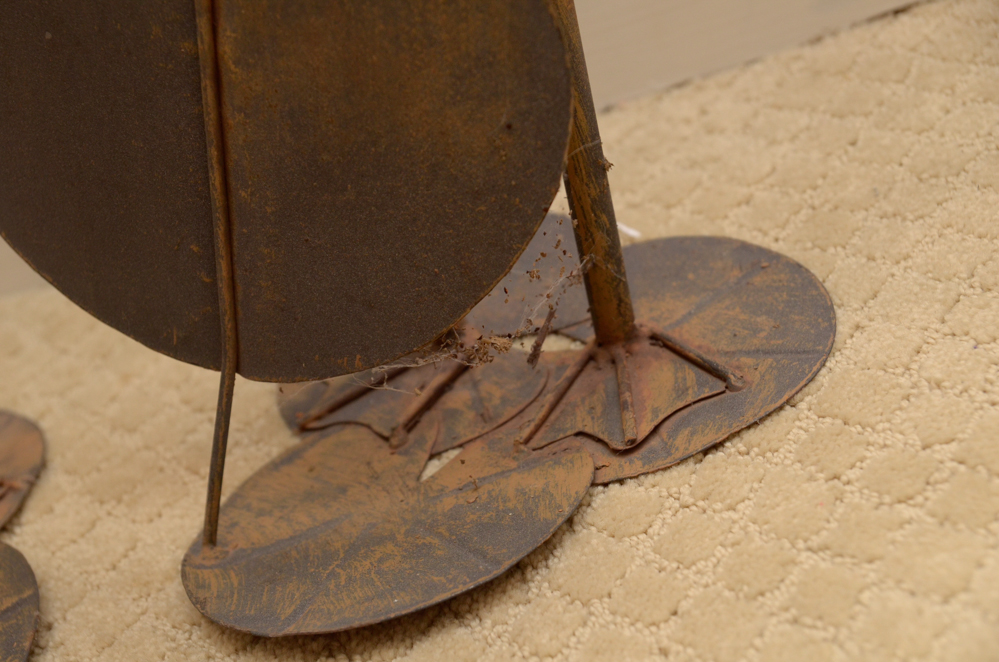 Trio of Metal Frog Musicians