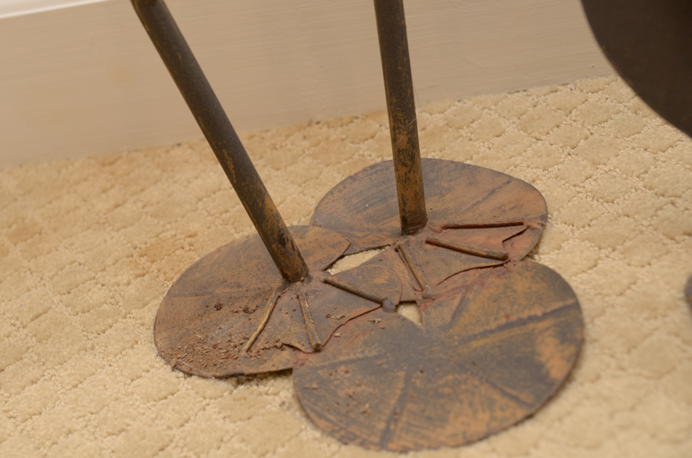 Trio of Metal Frog Musicians