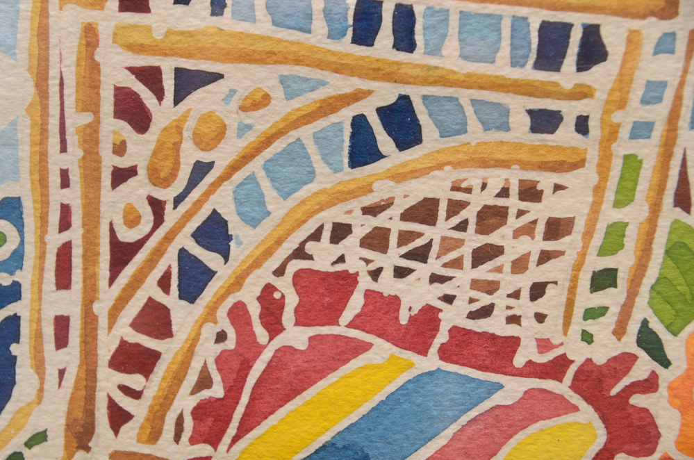 Bernice Duvall "Garden Room" Wax Resist Watercolor