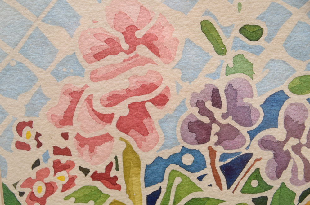 Bernice Duvall "Garden Room" Wax Resist Watercolor