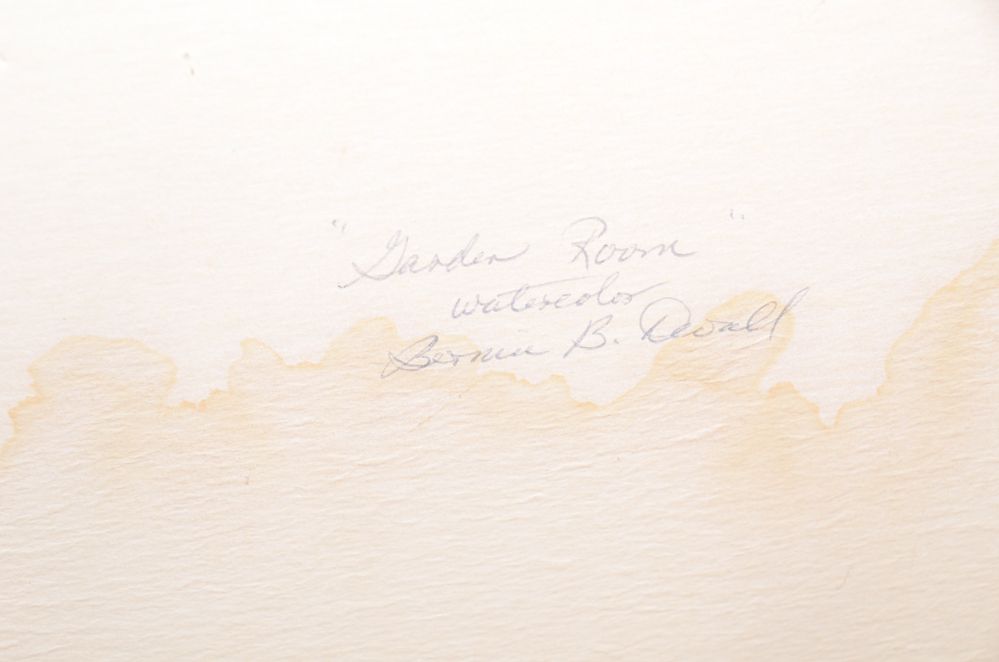 Bernice Duvall "Garden Room" Wax Resist Watercolor