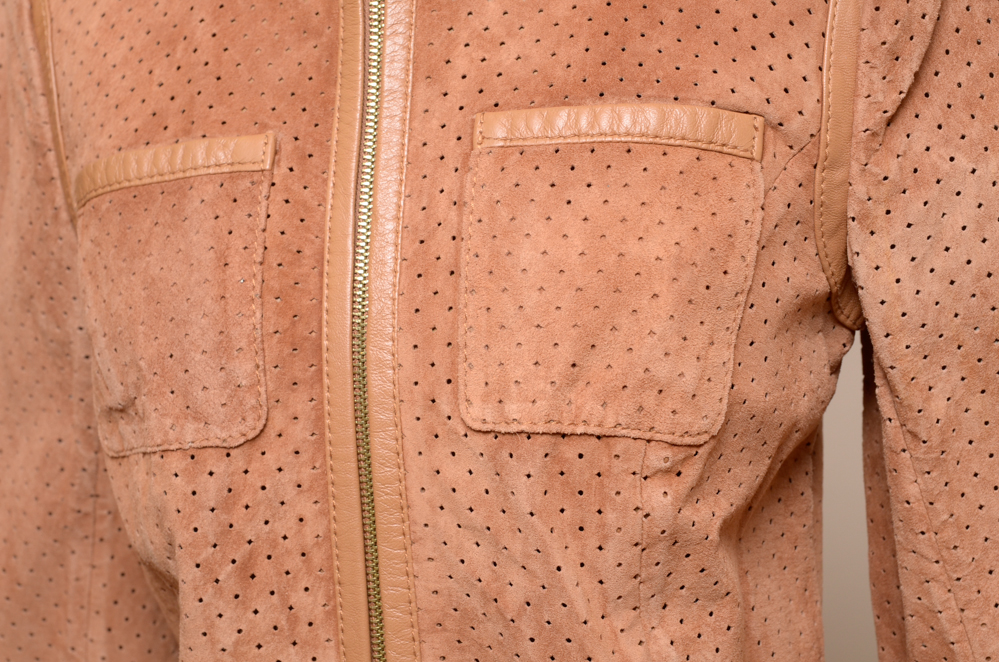 Tory Burch Perforated Suede Jacket, Size 2