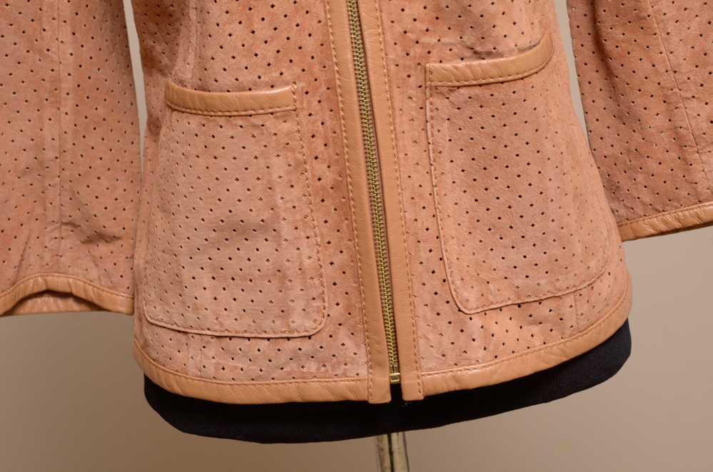 Tory Burch Perforated Suede Jacket, Size 2