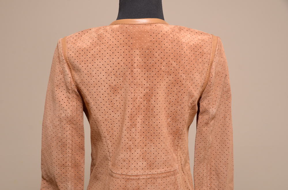 Tory Burch Perforated Suede Jacket, Size 2