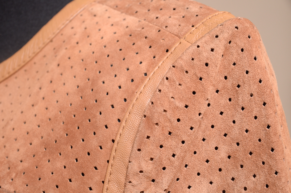 Tory Burch Perforated Suede Jacket, Size 2