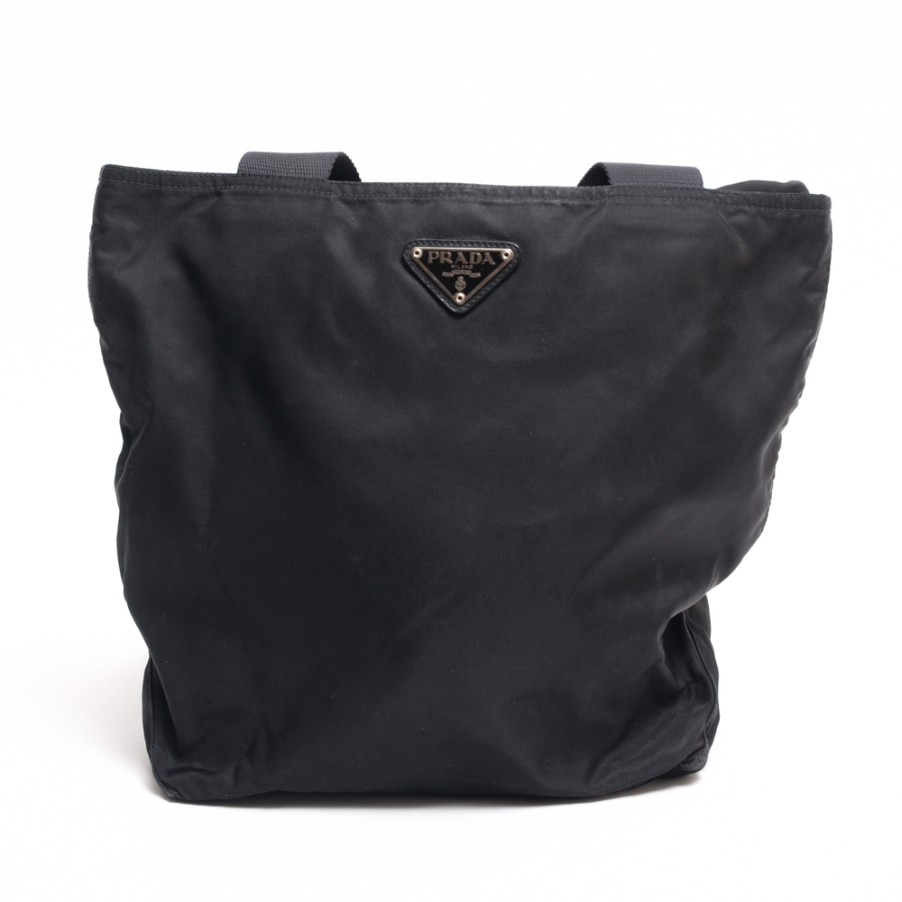 Prada Black Nylon Shopping Tote