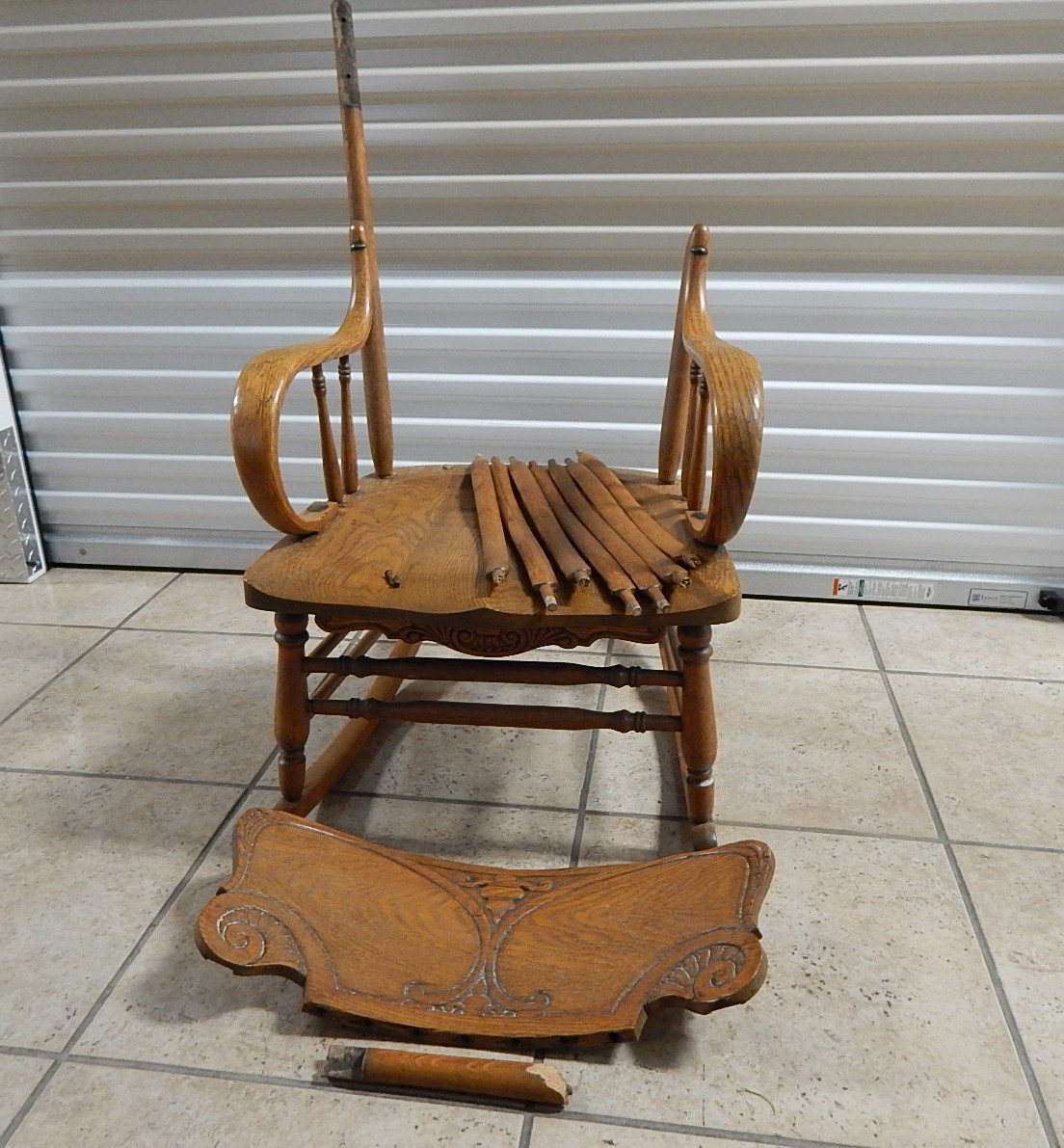 Mid 1800's Oak Rocking Chair - Project