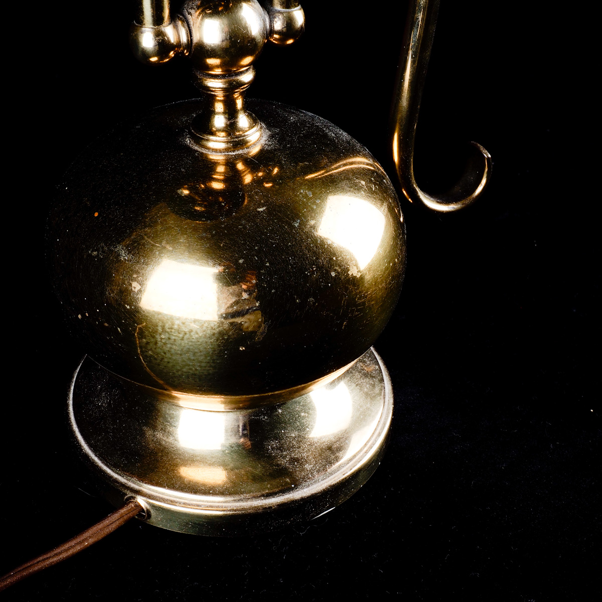 Vintage Brass Converted Walking Lamp