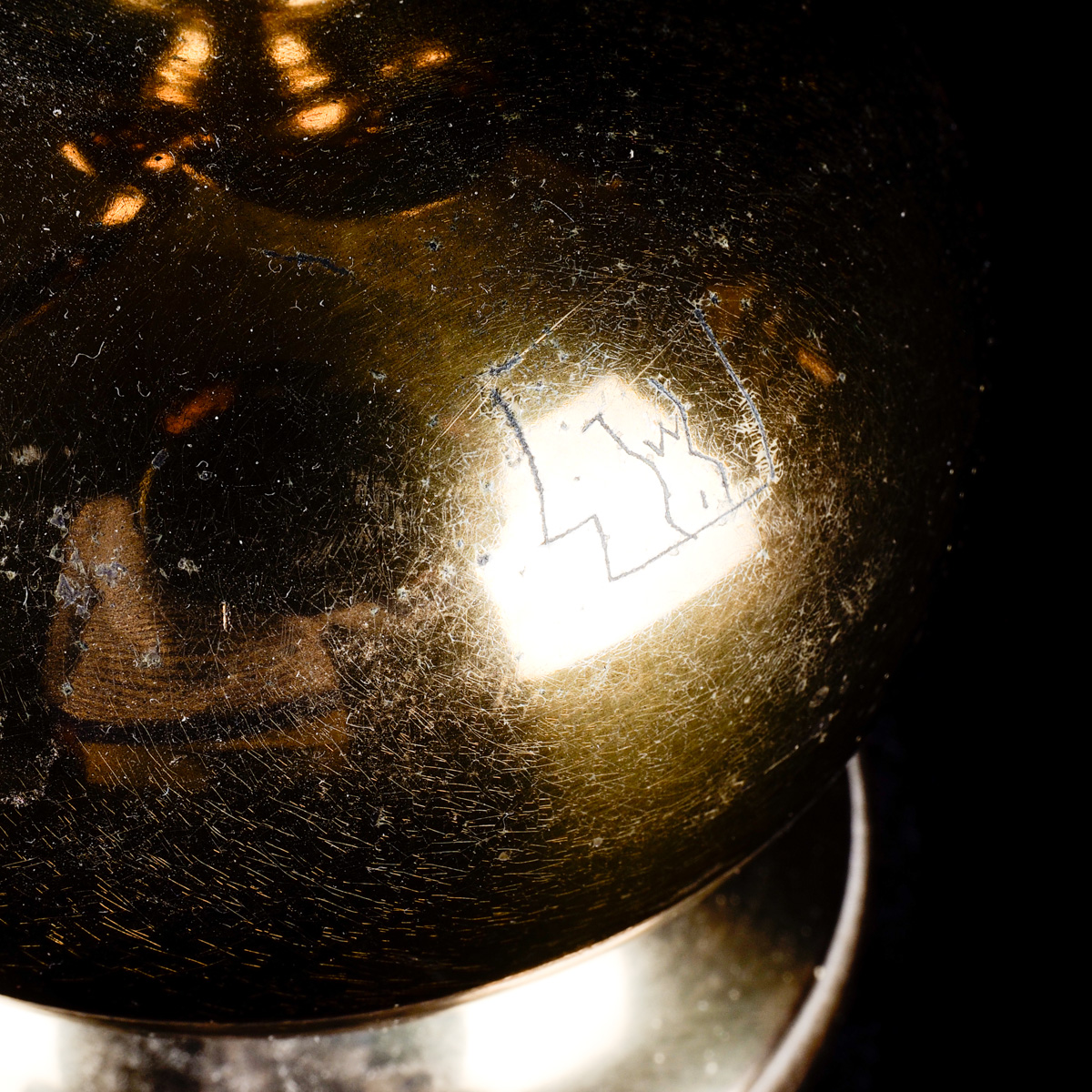 Vintage Brass Converted Walking Lamp