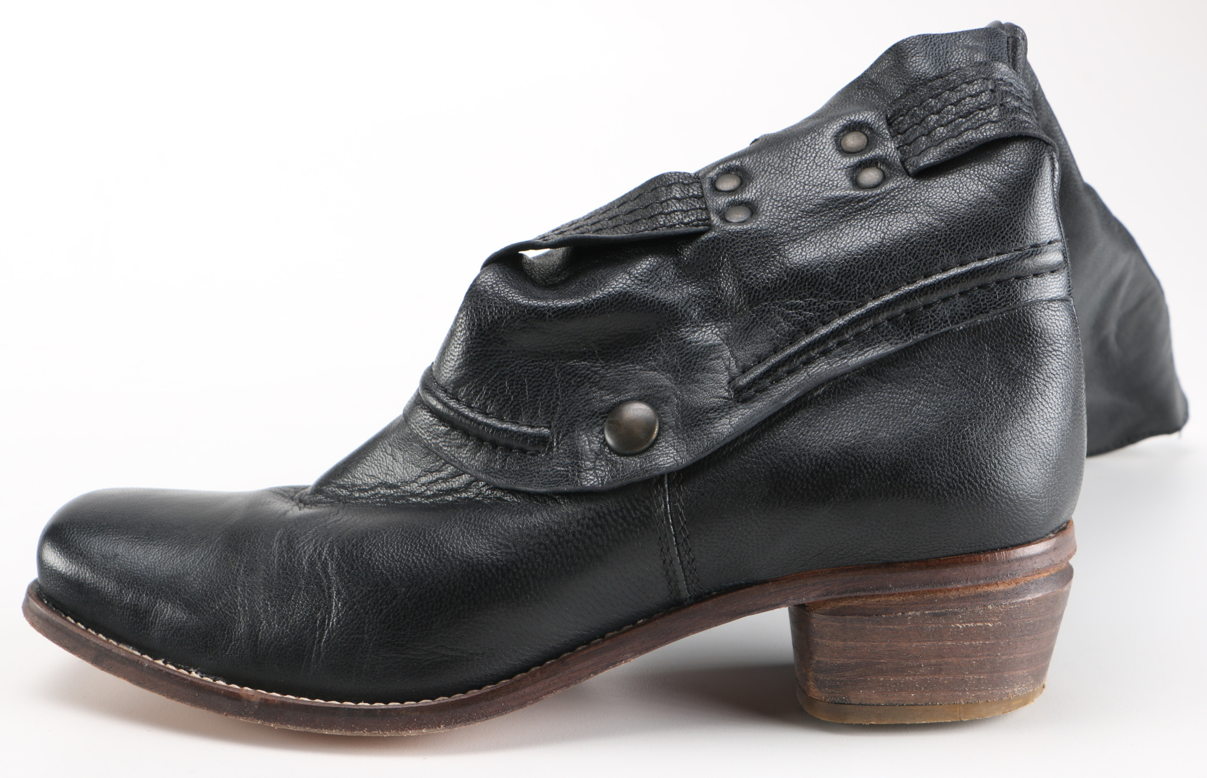 Dick Boons Black faux Leather Boots