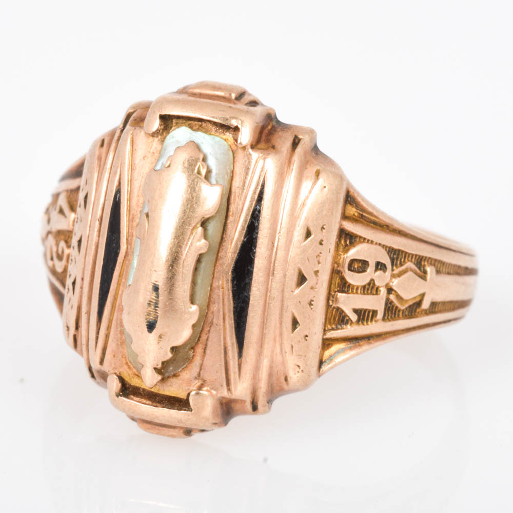 1942 10K Yellow Gold Class Ring