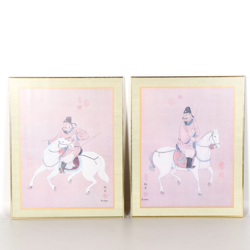 B. Chan Prints on Silk "T'ang Horse" 1 and 2