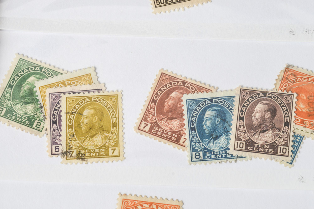 Collection of Canadian Stamps of King George V