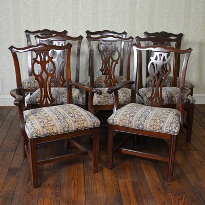 Ethan Allen Chippendale Style Dining Room Chairs