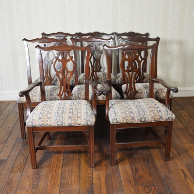 Ethan Allen Chippendale Style Dining Room Chairs