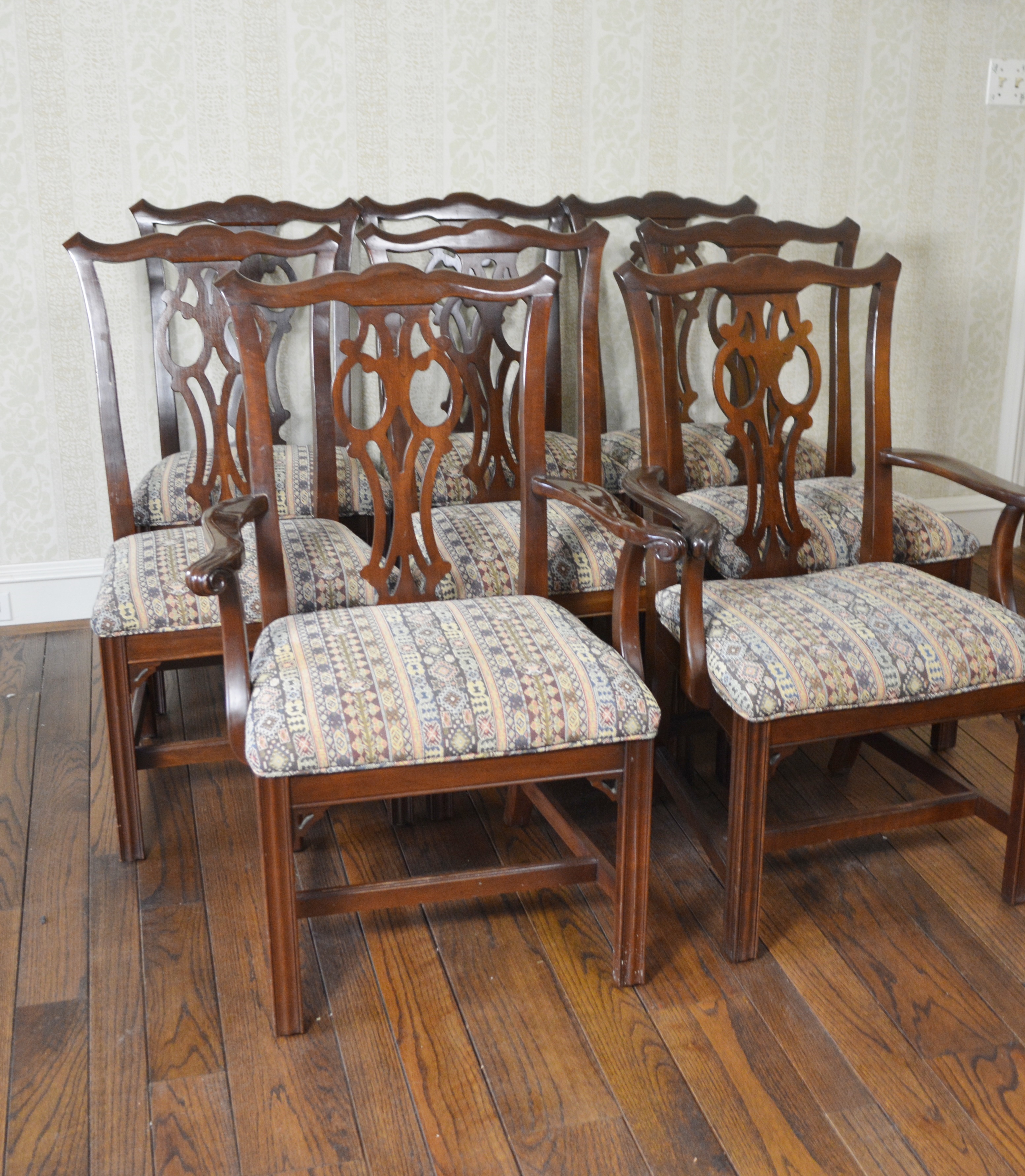 Ethan Allen Chippendale Style Dining Room Chairs