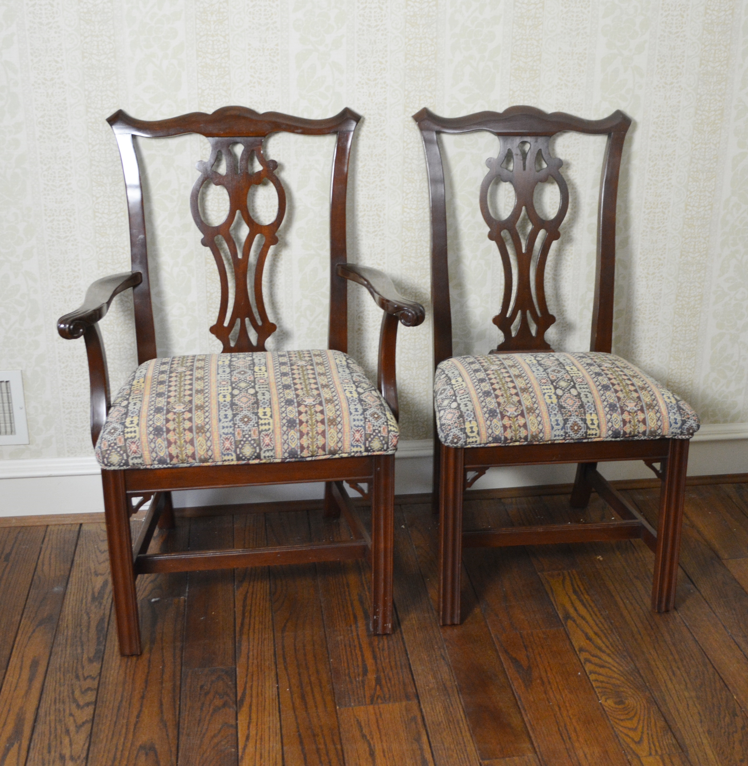 Ethan Allen Chippendale Style Dining Room Chairs
