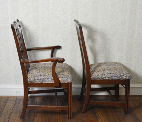 Ethan Allen Chippendale Style Dining Room Chairs