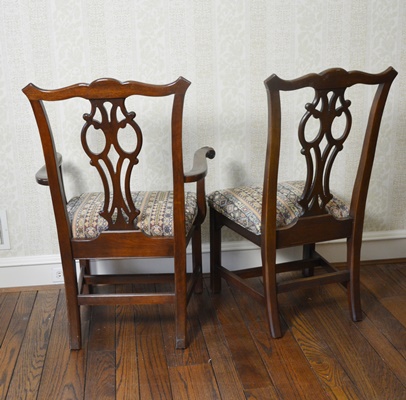 Ethan Allen Chippendale Style Dining Room Chairs