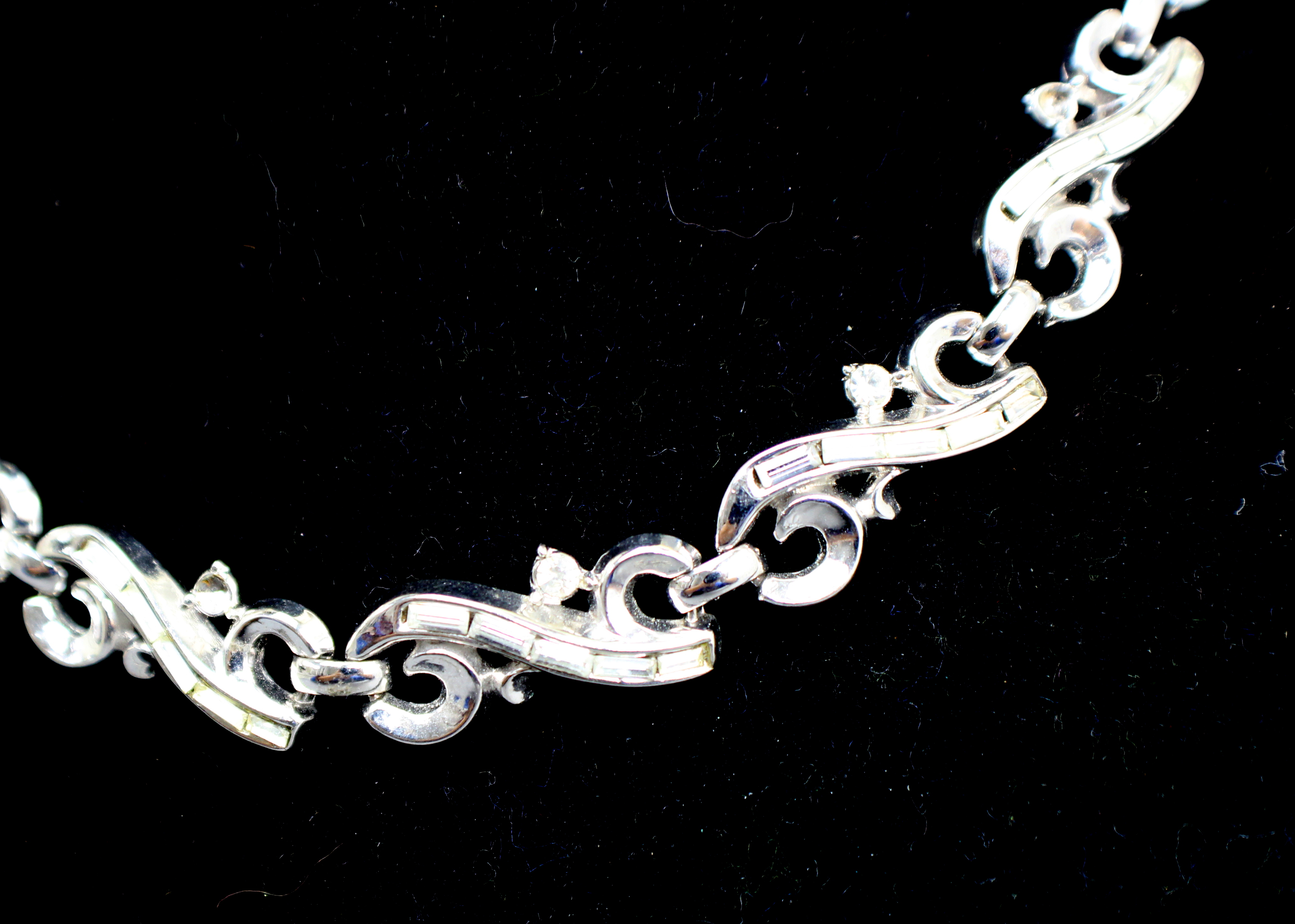 Rhinestone Bracelet and Necklace Set