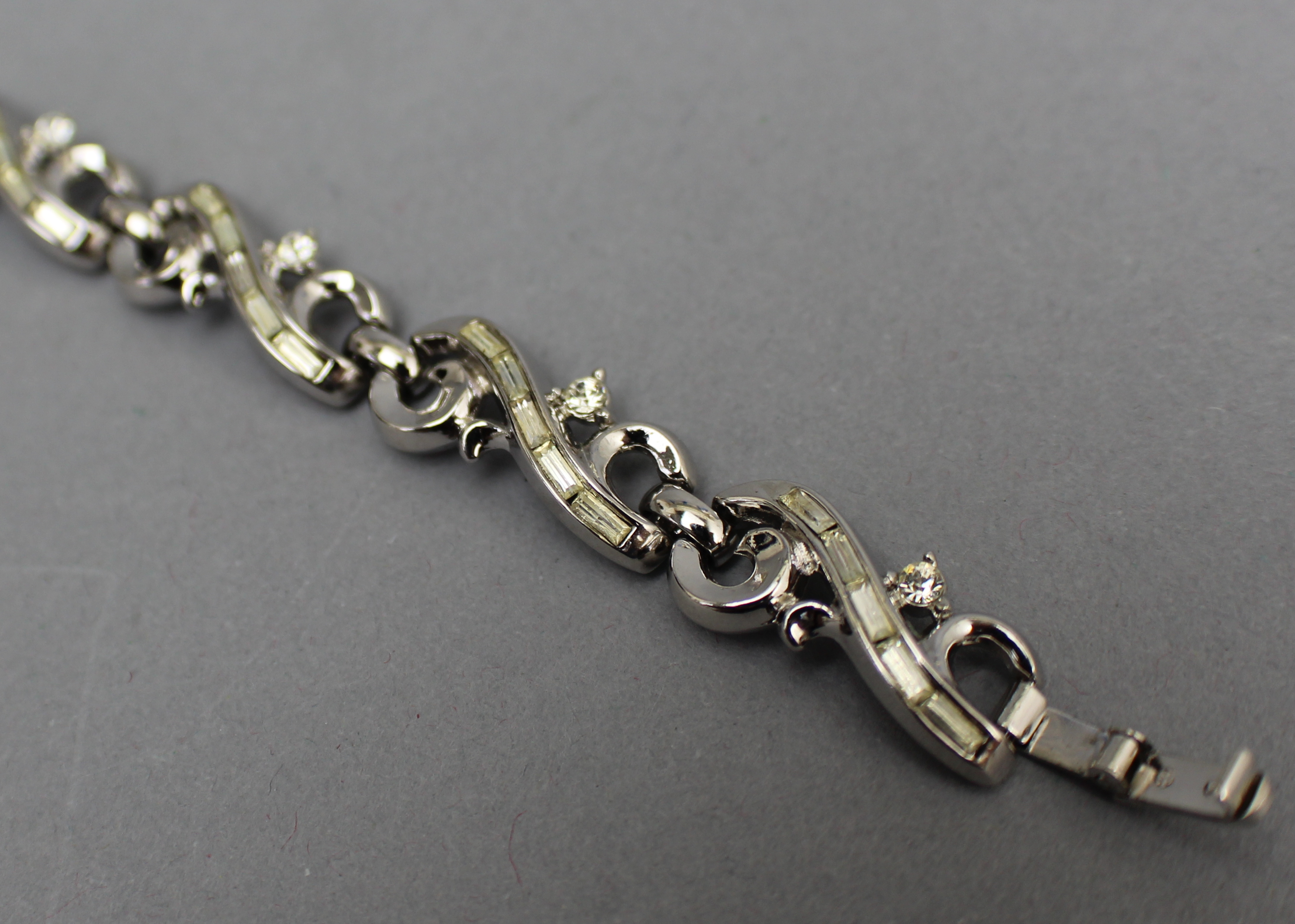 Rhinestone Bracelet and Necklace Set