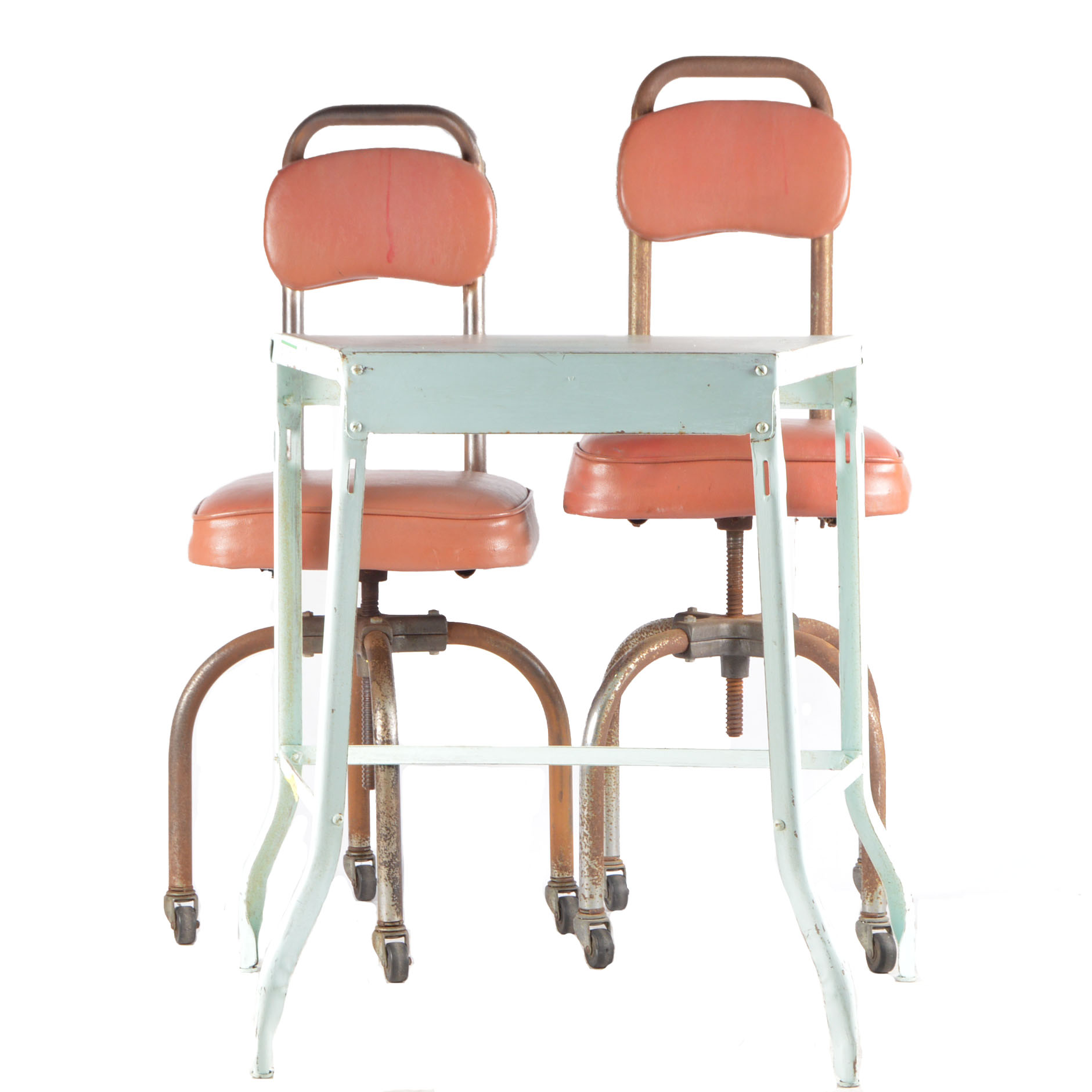 Typing Table and Rolling Office Chairs