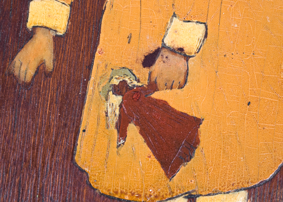 Vintage Hand Carved and Painted Portrait