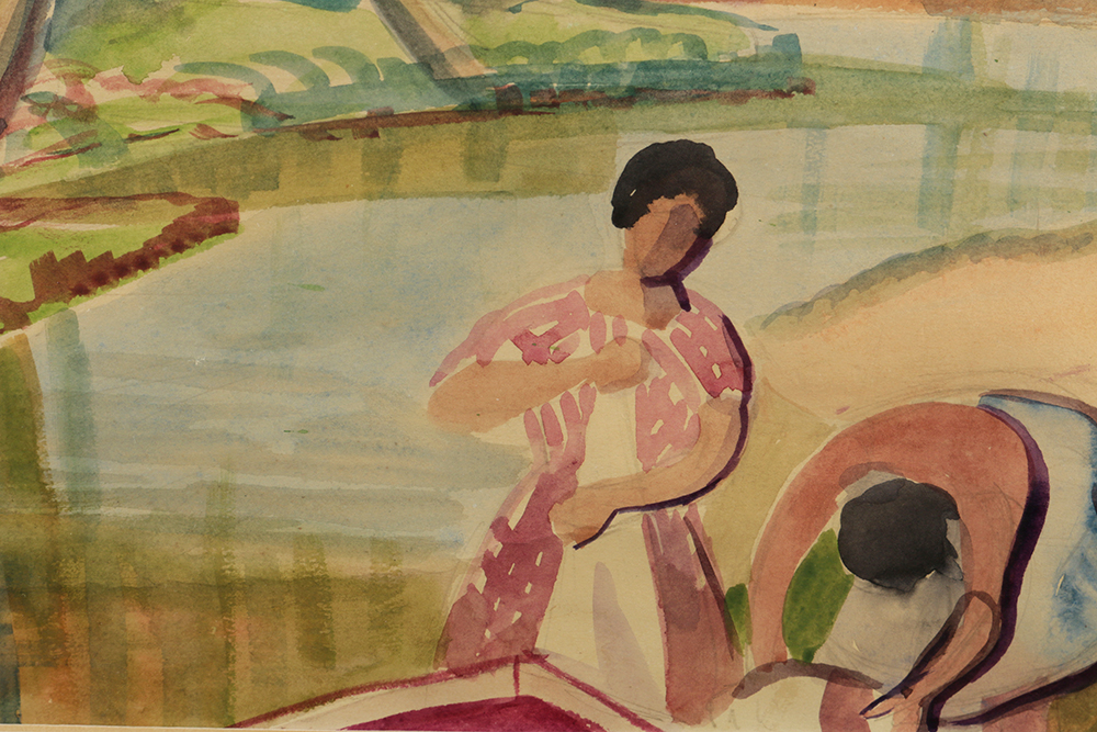 Sybil Majoriie Atteck Watercolor on Paper