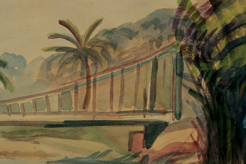 Sybil Majoriie Atteck Watercolor on Paper