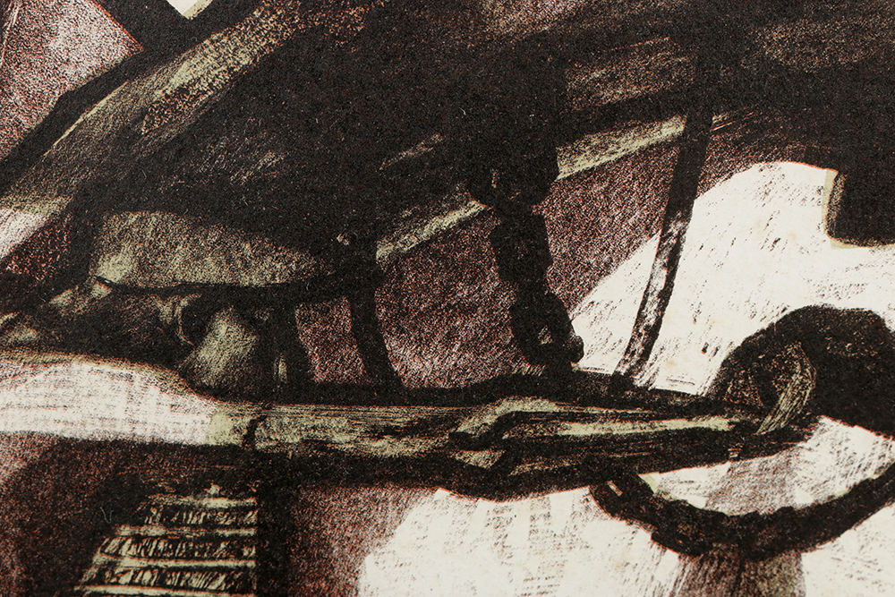 Charles Keeping Original Lithograph on Paper "Man Backing Horse"